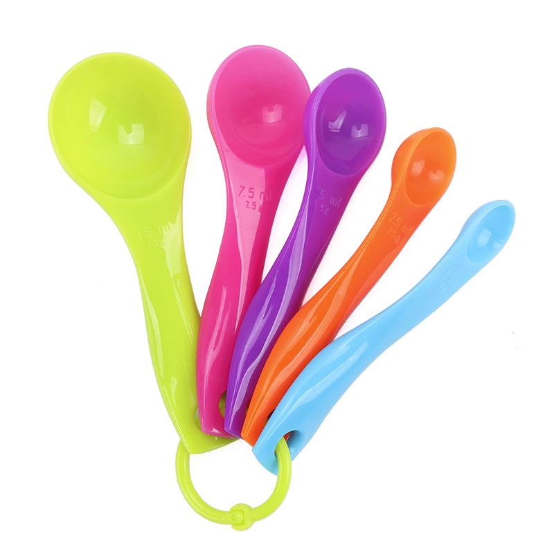 Plastic measuring spoon scaled, set, key bag, (Physicals), 5 pieces, increased thickness