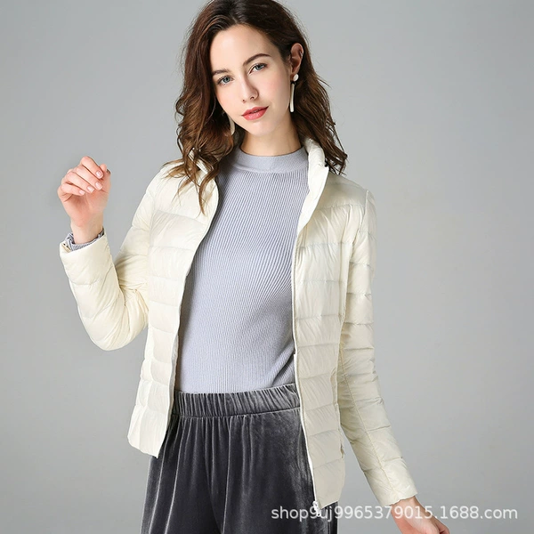 White stand -up collar