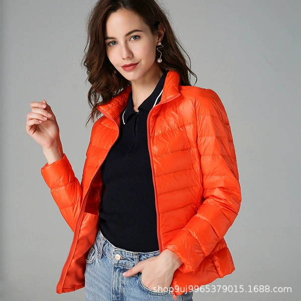 Orange stand -up collar
