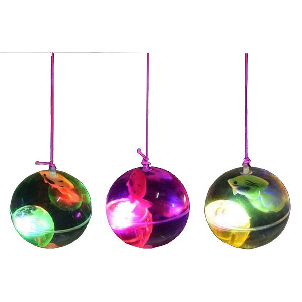 flashing bouncy ball with rope for jumping
