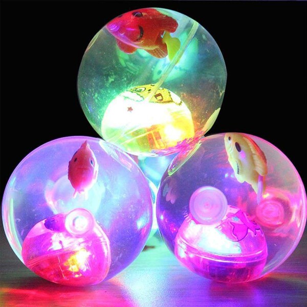 flashing bouncy ball with rope for jumping