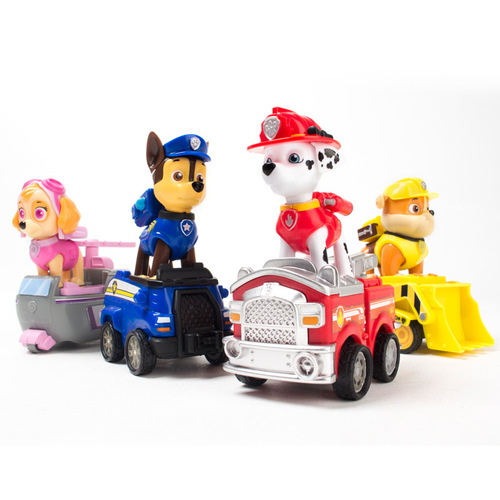 Genuine Paw Patrol Team makes great contributions to the powerful dog building blocks Archie Maomao patrol pull-back car dog Ryder set toy