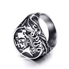 Retro ring suitable for men and women stainless steel, hair accessory, European style, wholesale