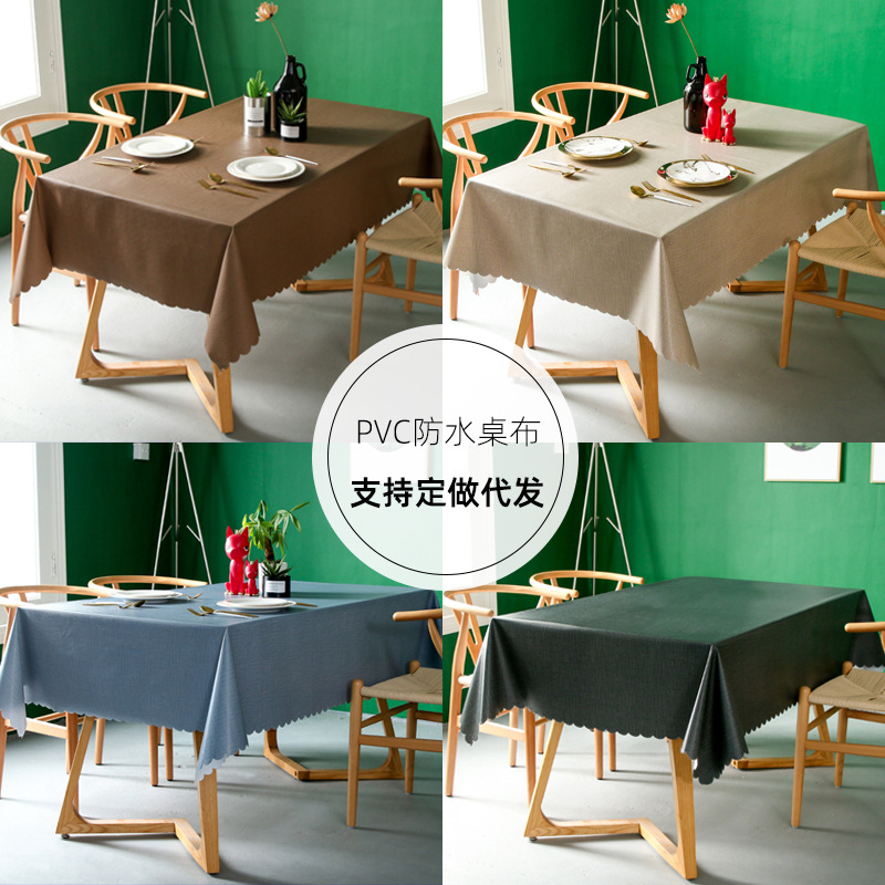 Nuevo color sólido mantel PVC impermeable a prueba de aceite desechable antiincrustante Hotel Mesa estera hogar mesa de tela en stock al por mayor