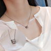 Brand fashionable chain for key bag  stainless steel, necklace, Korean style, 2020, internet celebrity, simple and elegant design