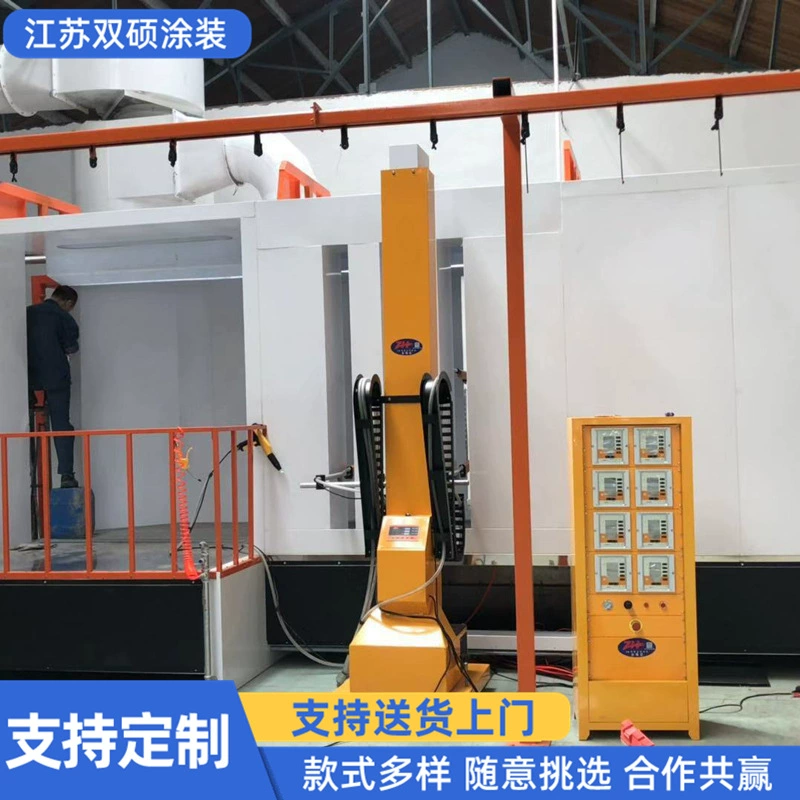 Автоматизированная линия для порошковой окраски крупногабаритных изделий из инженерного пластика с циклонным пылеуловителем и системой рециркуляции порошка