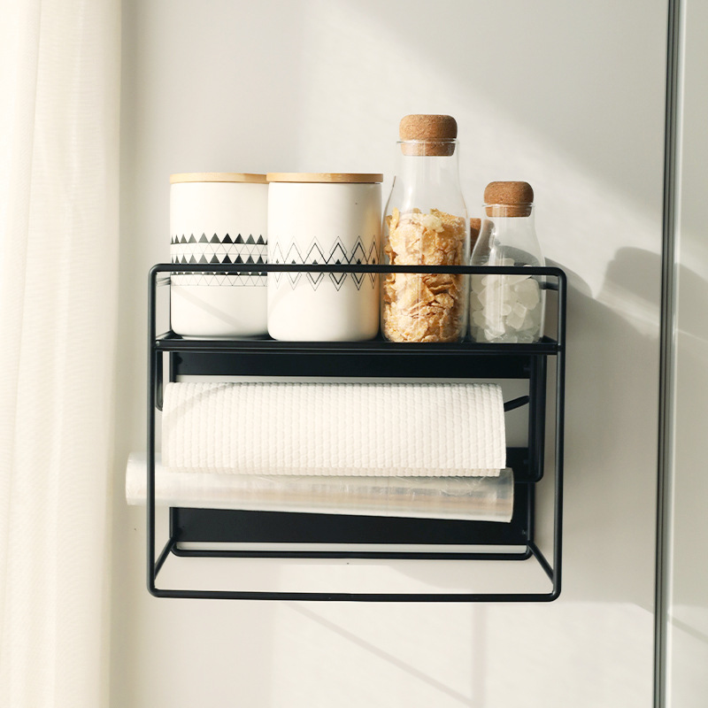 冷蔵庫棚サイド収納壁掛けサンドイッチサイド棚多層キッチン用品家庭用スパイスラック