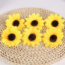 批发DIY花 手工太阳花向日葵 绢花布花菊花向阳花假花花头7CM