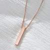 Universal accessory, pendant engraved stainless steel, glossy necklace, European style, simple and elegant design