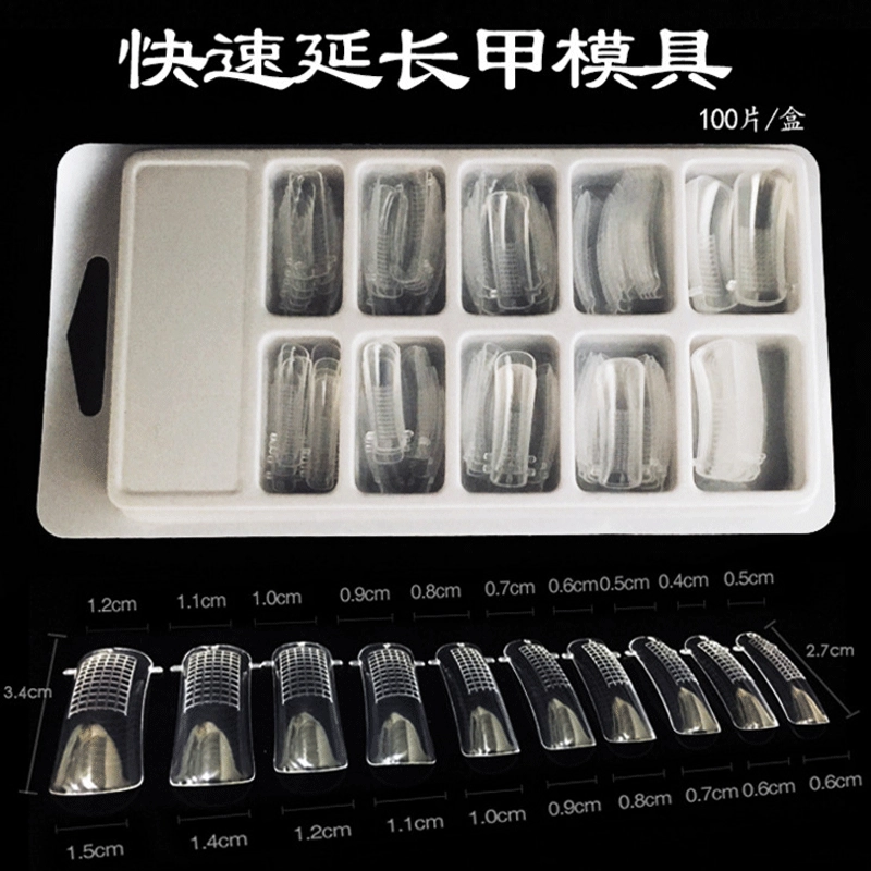 100 шт. Со шкалой для дизайна ногтей кристалл форма для ногтей кусок для ногтей быстрое завершение кристалл для фототерапии наращивание ногтей кусок