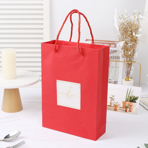 Wholesale baking packaging handbag paper bag mooncake packaging box packaging kraft paper bag vertical gift bag direct sales