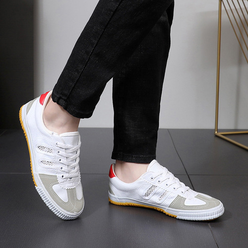 Lu Thai Spring and Autumn Mesh Volleyball Shoes Running Shoes Low-top Sports Shoes Soft Sole Tendon Bottom Couple Casual Shoes Canvas Shoes