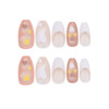 Nail stickers for princess for manicure, waterproof removable fake nails for nails, french style, ready-made product