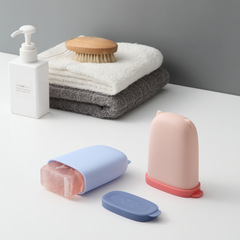 Nordic color portable small soap box sealed personal care travel supplies travel silicone soap box cross-border hot
