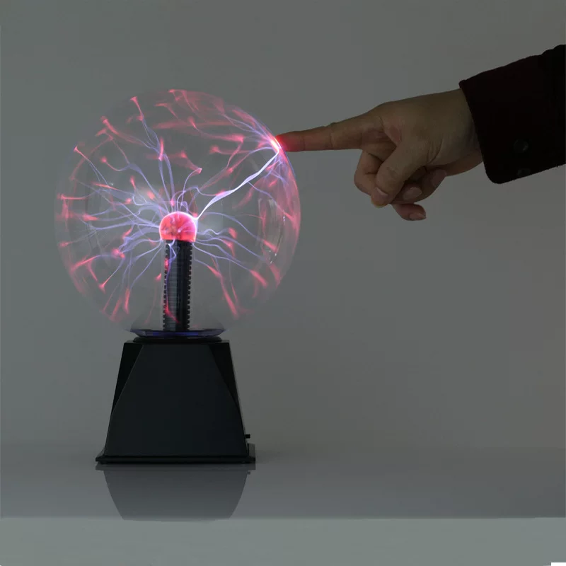 Лампа-плазменный шар USB с управлением звуком, сенсорное включение, диаметр 3,5–8 дюймов