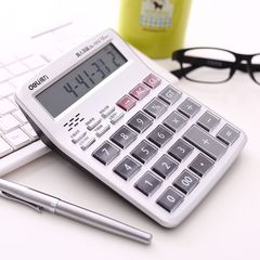 Deli 1512 Medium Office Voice Calculator Large Screen Financial Calculator Shopping Mall Cashier Calculator
