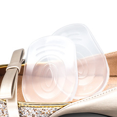 PU insole with height increase pad for preventing foot pain, comfortable shoe gel heel pad, shock absorption, transparent invisible half-size pad