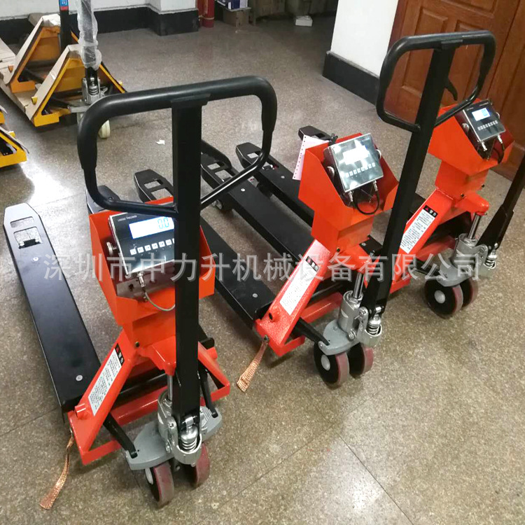 防爆电子称叉车称重手动液压搬运车2吨3吨地牛托盘叉车称