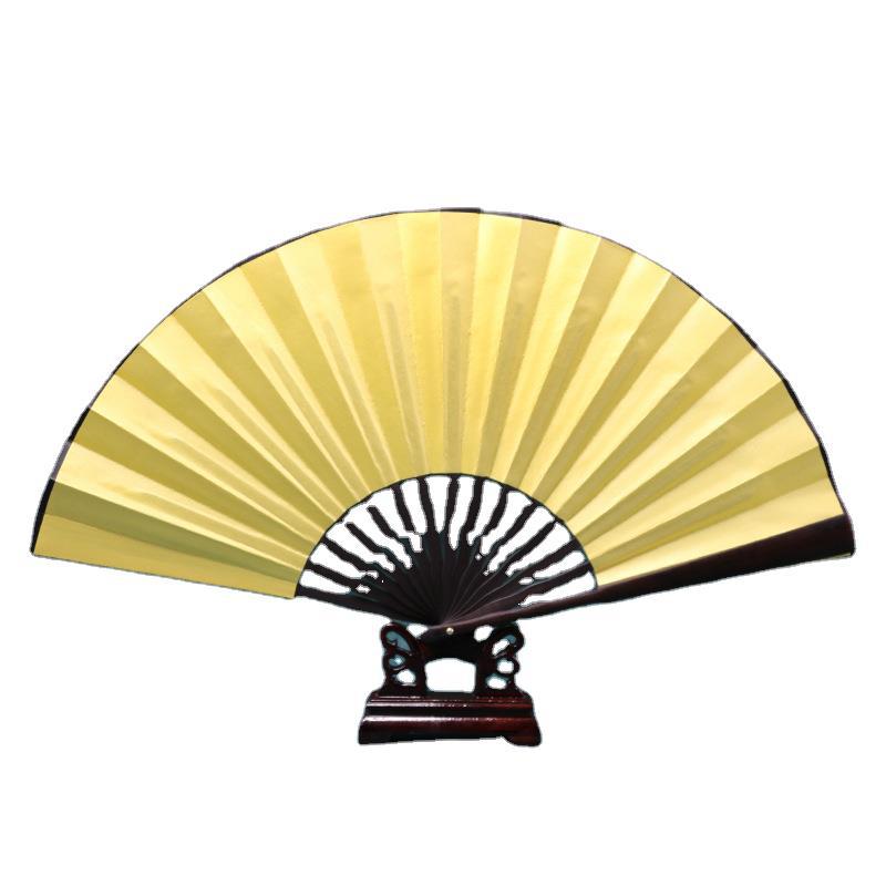 Ventilador antiguo chino ventilador plegable al por mayor material de bricolaje ventilador de pintura ventilador de seda ventilador de papel ventilador publicitario tallado ventilador masculino de 8 pulgadas