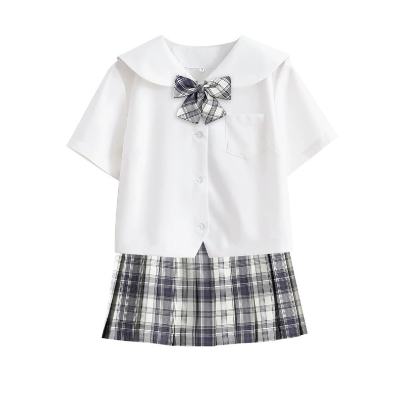 Sapporo лацкан белый японский подлинный JK Униформа юбка летняя одежда базовая одежда в студенческом стиле Матросская одежда женский студенческий костюм