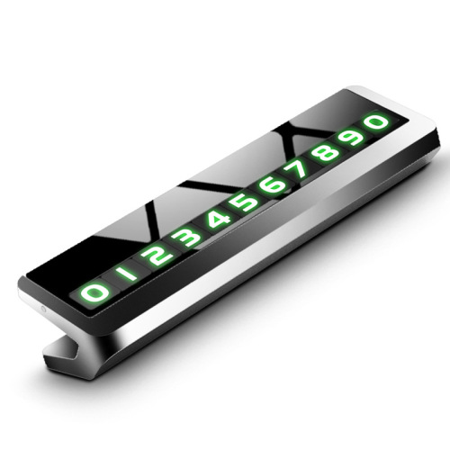 Car temporary parking permit car creative metal move car phone plate car night light moving number decoration