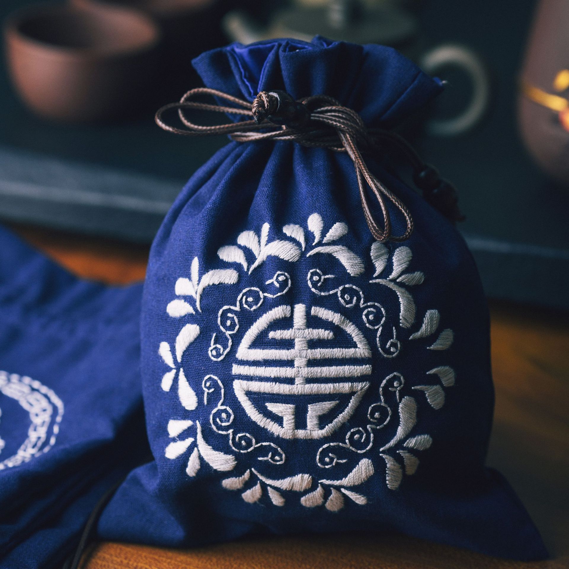 Jinhao bordado hecho a mano material de bricolaje bolsa Cordón portátil Lu bordado cosmético bolsa no Cruz puntada bolsa de almacenamiento