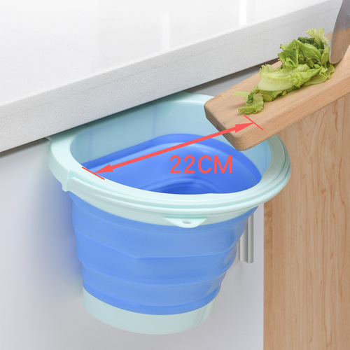 Kitchen trash bin wall-mounted foldable home kitchen cabinet hanging storage bin car creative waste bin factory direct supply