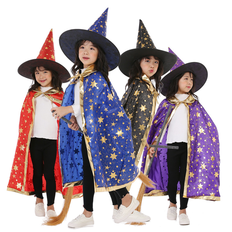 in stock Sale Halloween Cloak Witch cosplay Five Star Cloak Cloak Party Prom Table Performance Dress Up