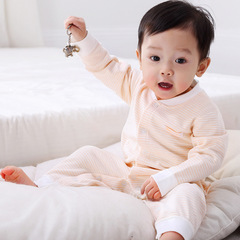 嬰兒衣服a類精梳棉無骨保暖寶寶哈衣爬服新生兒連體衣春季7折