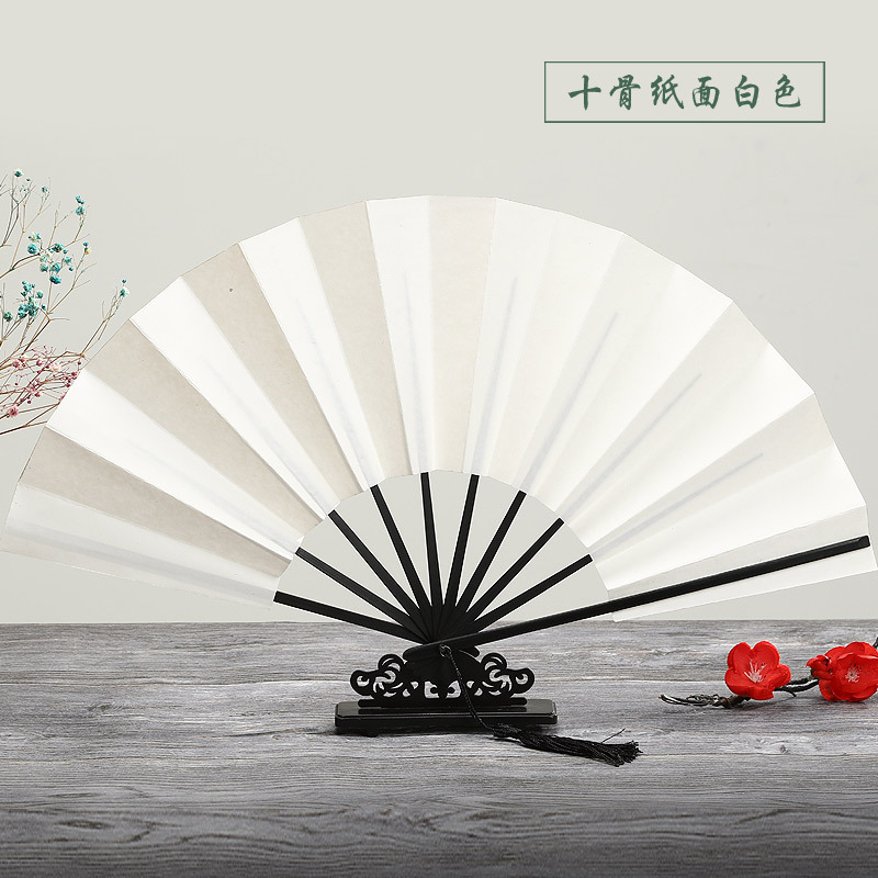 El alma blanca del ajedrez entrará en la casa del vino ventilador de la danza Fábrica directa japonesa Batwing fan Cosplay siete huesos