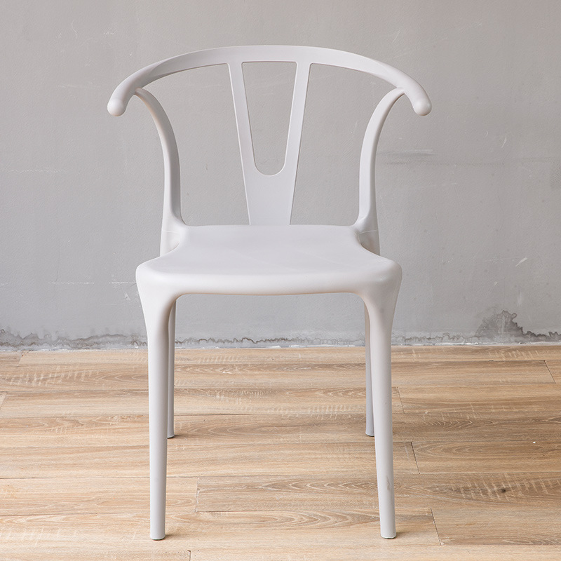Venta al por mayor transfronteriza silla de plástico nórdico cafetería Silla de ocio leche té postre tienda Internet celebridad respaldo mesa y silla