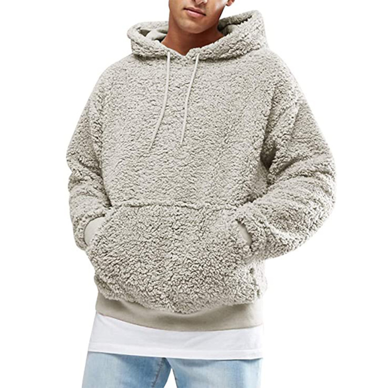 Cross-Border Aliexpress Wish2025 Autumn and Winter European and American Plush and Velvet Hooded Men's Sweatshirt Cross-Border Aliexpress Wish2025 Autumn and Winter European and American Plush and Velvet Hooded Men's Sweatshirt