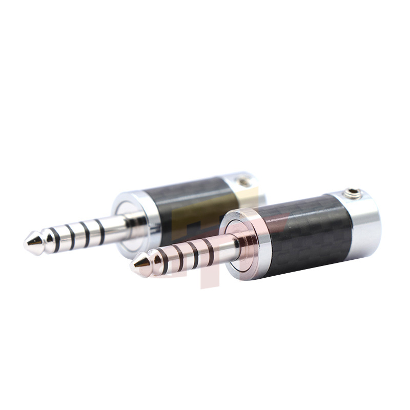 Carbon fiber rhodium plated copper core 4.4 balance plug 4.4mm five-pole earphone 4.4 plug upgrade wire hifi plug