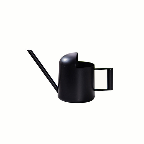 Stainless steel watering kettle metal long mouth black mini children's watering kettle gardening kettle 300ML