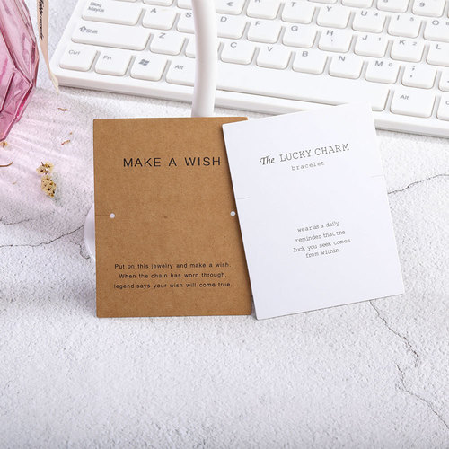 Cross-border universal make a wish lucky friendship bracelet necklace card accessories packaging card paper customization