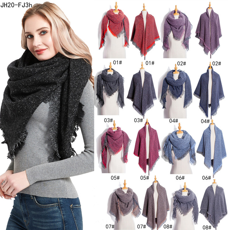 Unisex Thickened shawl for women with pimples and flowers pure black square scarf_viptrois.com