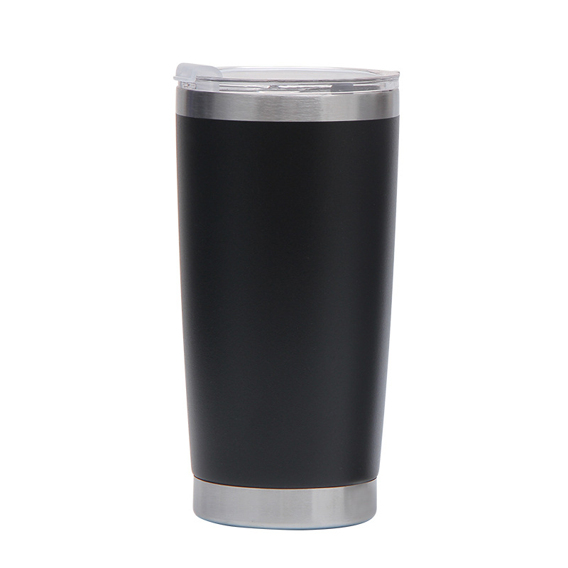 Transfronterizo 20oz taza del coche de pulverización de plástico 304 de acero inoxidable de comercio exterior de gran capacidad helado cerveza café Yeti taza de vacío
