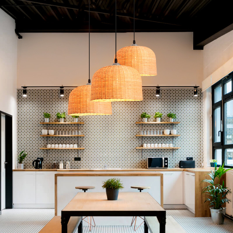 Nuevo chino olla caliente restaurante lámpara de bambú sala de té pantalla de bambú restaurante japonés restaurante linterna cama y desayuno lámpara de bambú