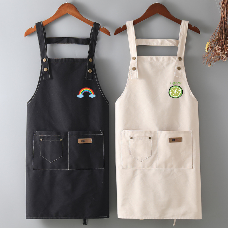 Fashion summer thin apron logo printing ultra-thin anti-oil work clothes restaurant waiter waist