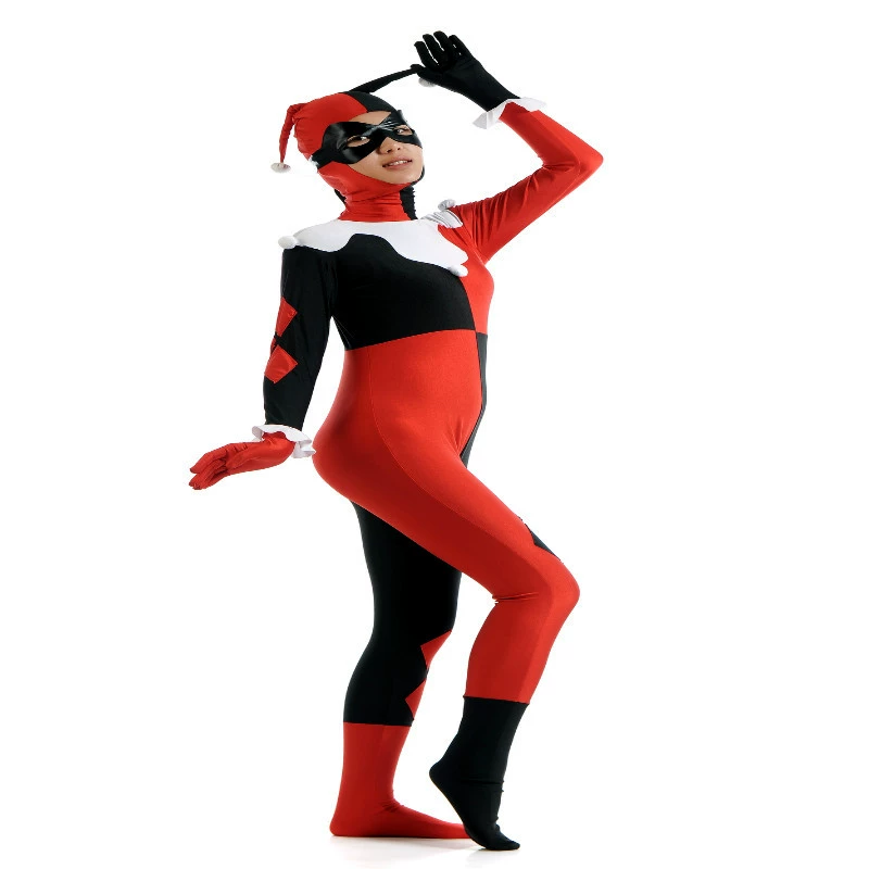 Amazon Lycra Performance Костюм Косплей Хэллоуин Рождественский костюм клоуна Аниме костюм Клоун комбинезон