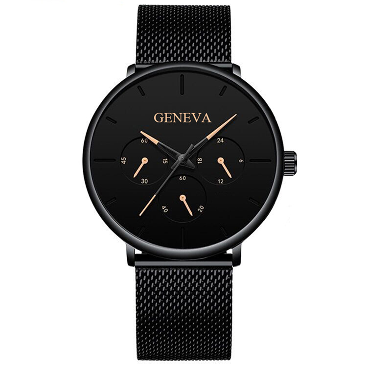 Men'S Net With Quartz Watch Fashion Belt Watch