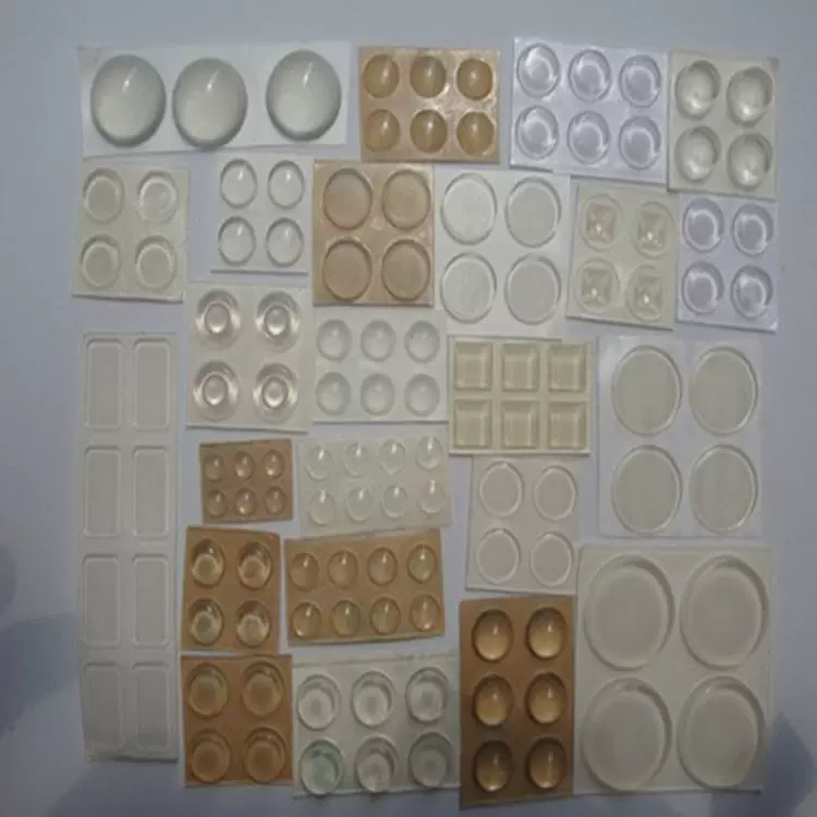 防撞胶粒透明胶垫 自粘背胶防震半圆形柜门消音半球型透明脚垫