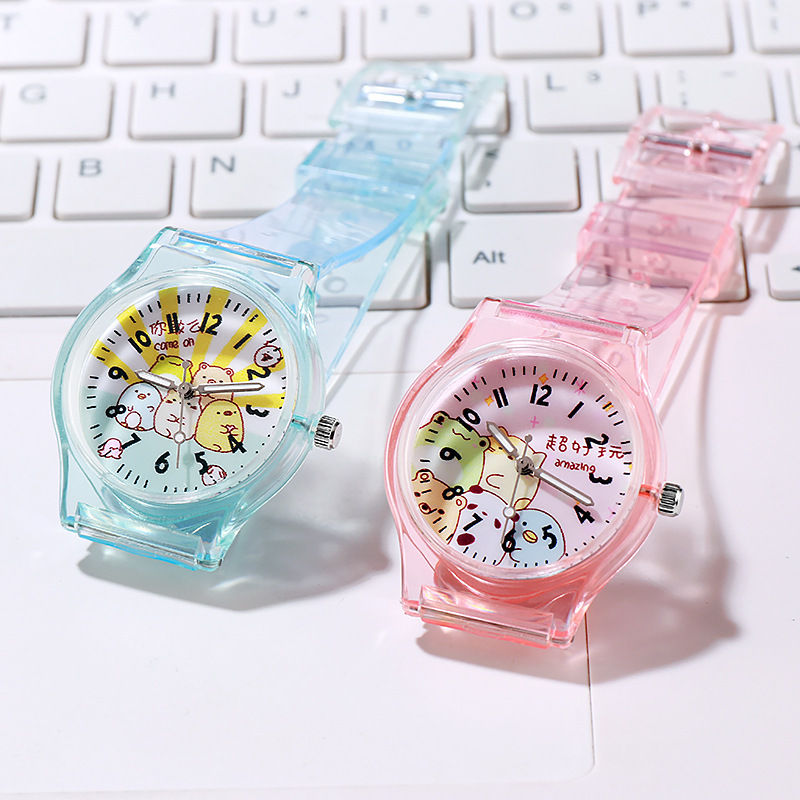 Transparent Pvc Corner Biological Watch Cartoon Children's Watch Primary and Secondary School Student Watch Popular Ladies Cross-Border Wholesale Transparent Pvc Corner Biological Watch Cartoon Children's Watch Primary and Secondary School Student Watch Popular Ladies Cross-Border Wholesale