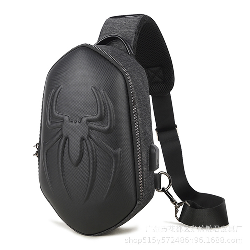 奔行者新款牛津布胸包防水usb多功能斜挎包跨境极客男休闲单肩包