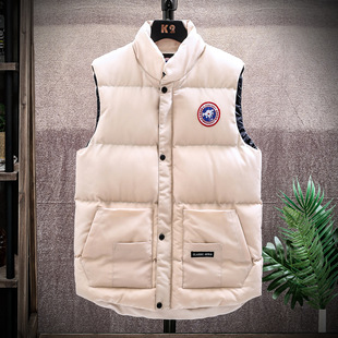 Down cotton vest men's warm Canadian leisure warm vest elderly coat men's waistcoat wholesale