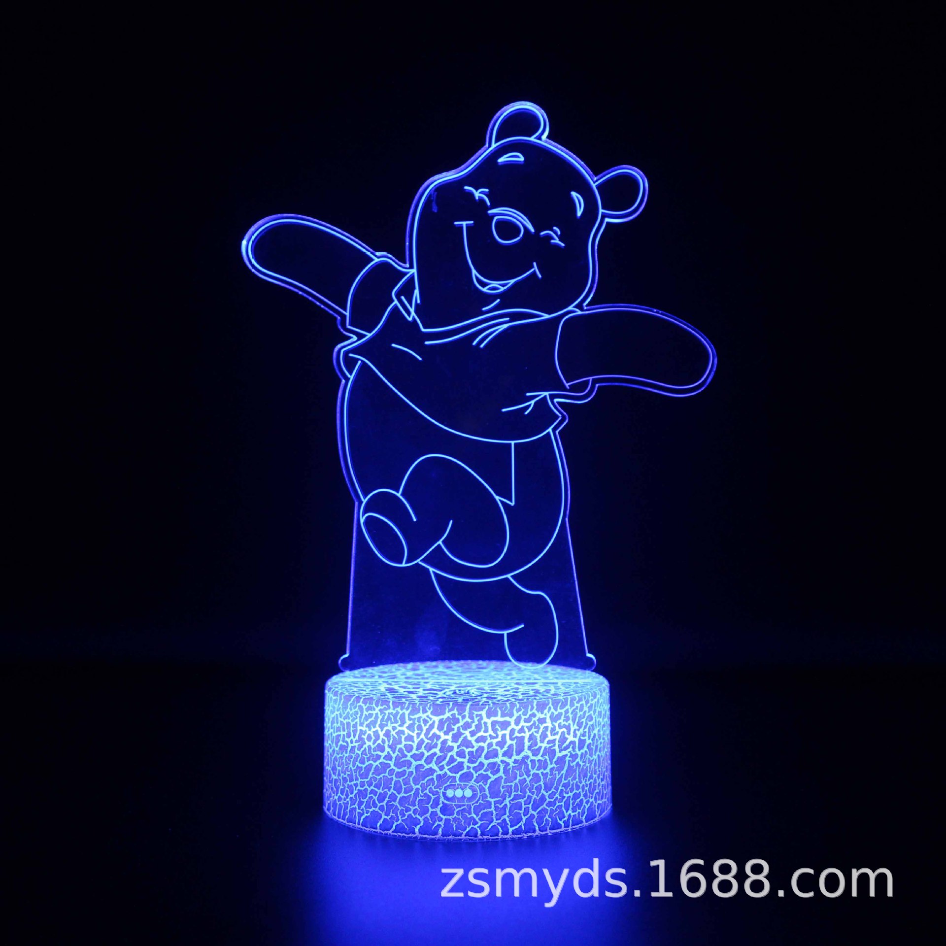 Lámpara 3D de la Serie Oso Amoroso de Dibujos Animados, Lámpara Nocturna Creativa LED, Lámpara Visual, Regalo de San Valentín, Lámpara de Mesa con Proyección