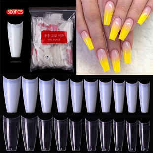 Cross-border Special T-shaped French Nail Paste Half Paste Transparent Natural 500 Paste Pouch French Nail Paste Extension