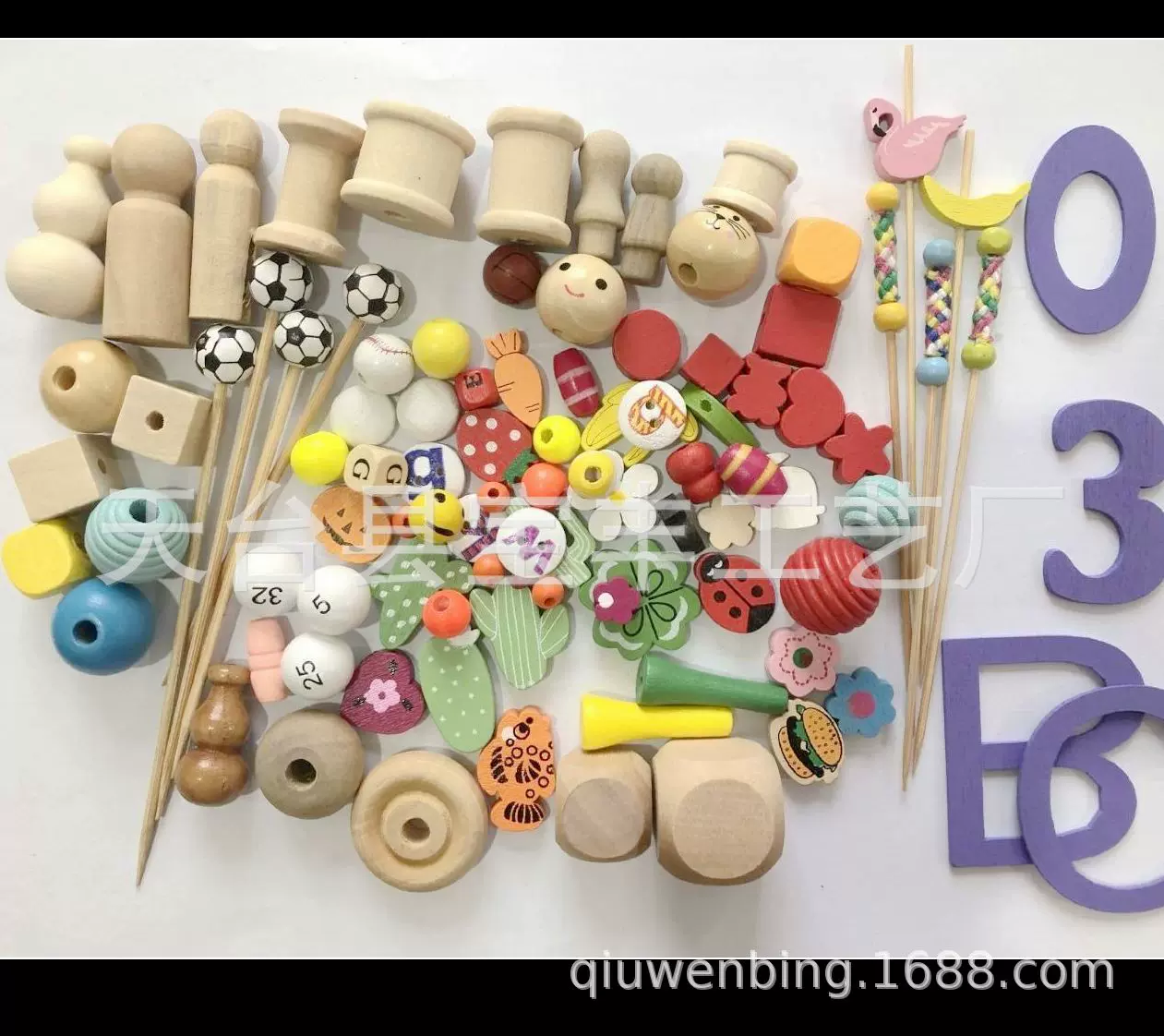 儿童创意彩绘木娃娃 DIY装饰摆件玩具 形异木制品 原木小人玩偶