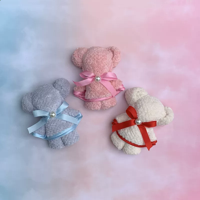 Coral velvet creative towel, gift box, accessories, with little bears, creative gift