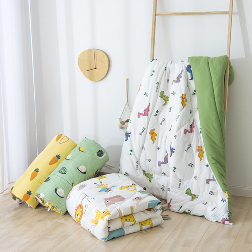 Wholesale children's quilts washable cotton air-conditioning summer quilt kindergarten nap quilt winter quilt core student spring and autumn thin quilt